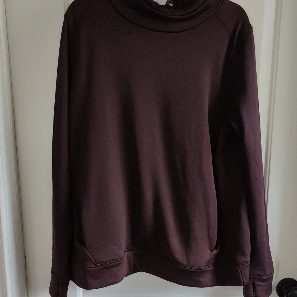 Xersion Maroon Long Sleeve Pullover Sweatshirt